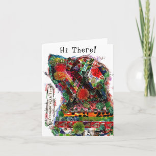 Carte de voeux pour chien de pop art multimédia co