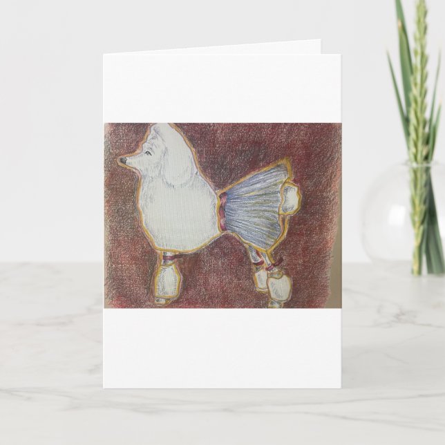 Carte de vœux pour chien de Pyrénées (Devant)