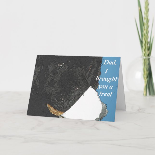 Carte de voeux pour chien de Terre-Neuve (Devant)