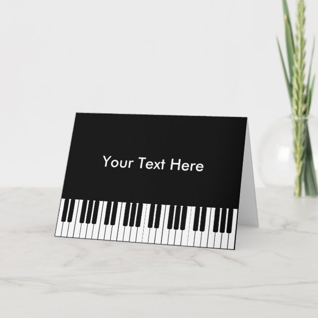 Carte de voeux pour clavier de piano (Devant)