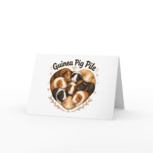 Carte de vœux pour cochons d'Inde