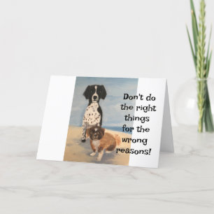 Carte de voeux pour corriger le comportement de qu