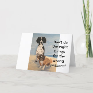 Carte de voeux pour corriger le comportement de qu