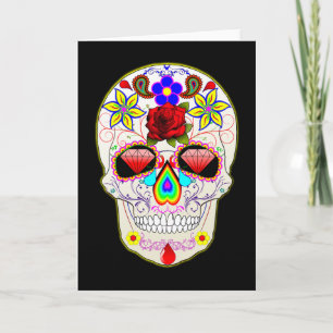 Carte de voeux pour crâne de sucre Diamond Eyes