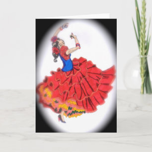 Carte de voeux pour danseur de flamenco