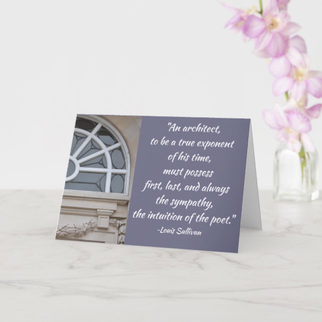 Carte de voeux pour diplômés de Sullivan Architect (Orchidée)