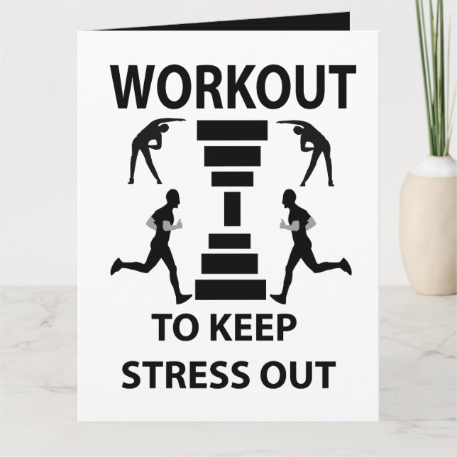 Carte de vœux pour exercice de fitness (Devant)