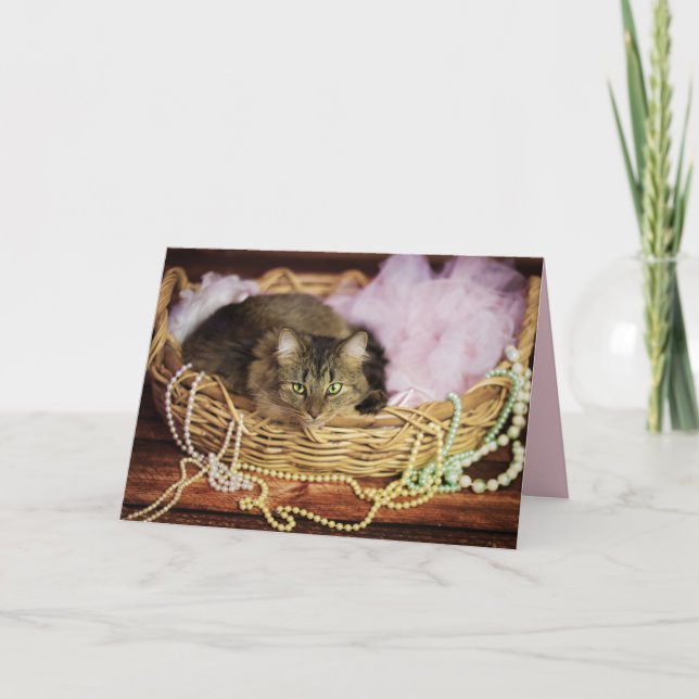 carte de voeux pour fille de fête (Devant)