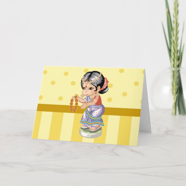 Carte de voeux pour filles indiennes (Devant)