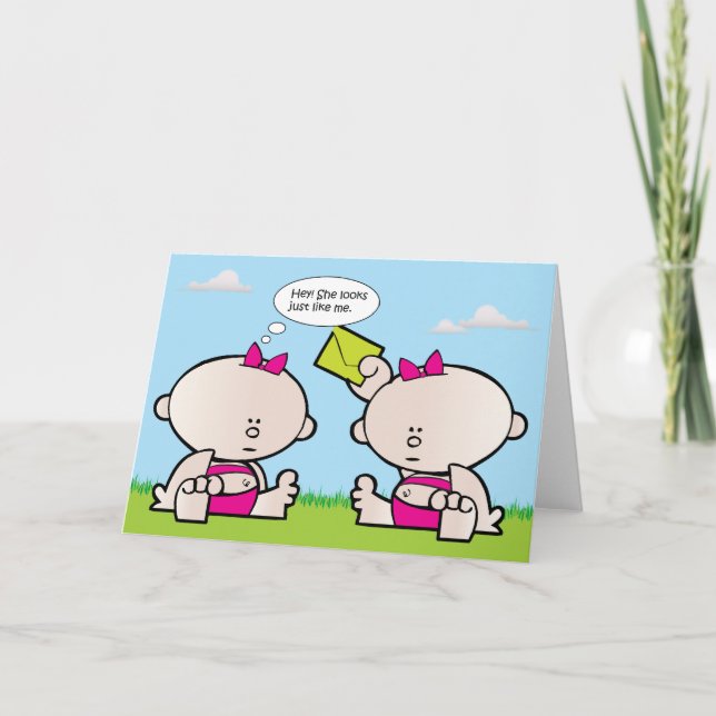 Carte de voeux pour filles jumelles (Devant)