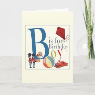 Carte de voeux pour garçon d'anniversaire vintage