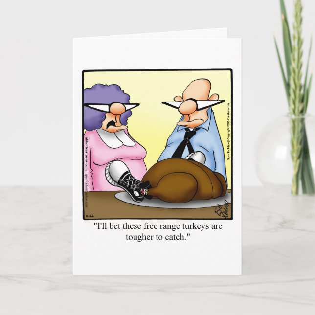 Carte de voeux pour Humour Bon thanksgiving amusan (Devant)