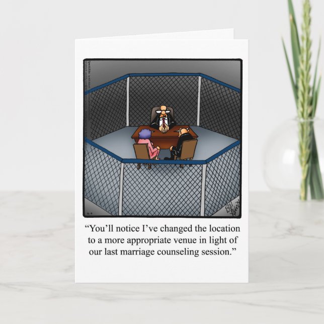 Carte de voeux pour Humour de divorce amusant (Devant)