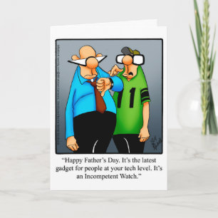 Carte de voeux pour Humour de Fêtes des pères amus