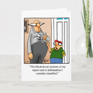 Carte de voeux pour humour de Fêtes des pères amus
