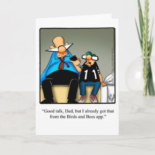Carte de voeux pour Humour de Fêtes des pères amus