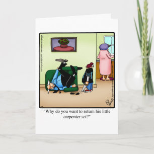 Carte de voeux pour Humour de Fêtes des pères amus