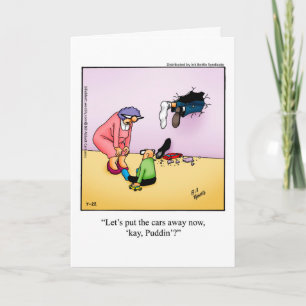 Carte de voeux pour Humour de Fêtes des pères amus