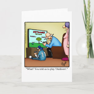 Carte de voeux pour Humour de Fêtes des pères amus