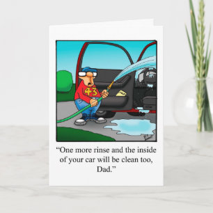 Carte de voeux pour Humour de Fêtes des pères amus
