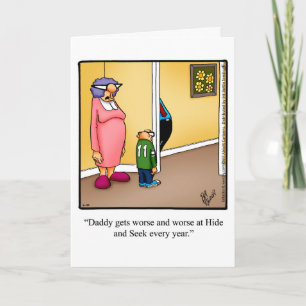 Carte de voeux pour Humour de Fêtes des pères amus