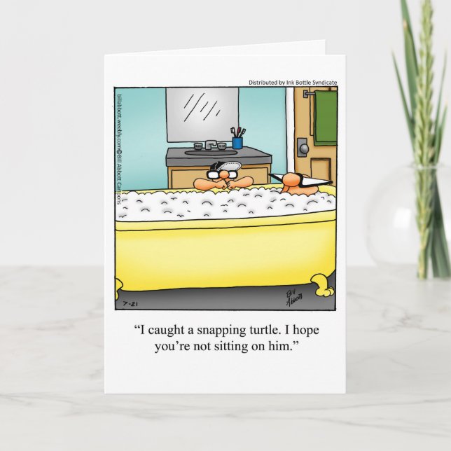 Carte de voeux pour Humour de Fêtes des pères amus (Devant)
