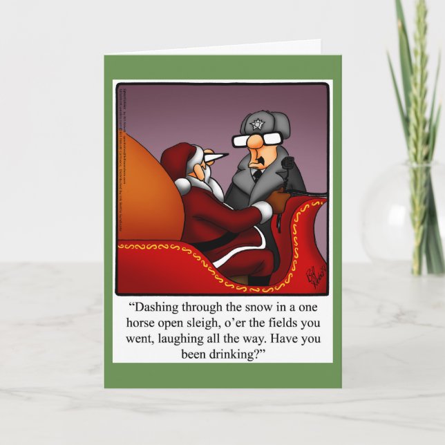 Carte de voeux pour Humour de Noël amusant (Devant)