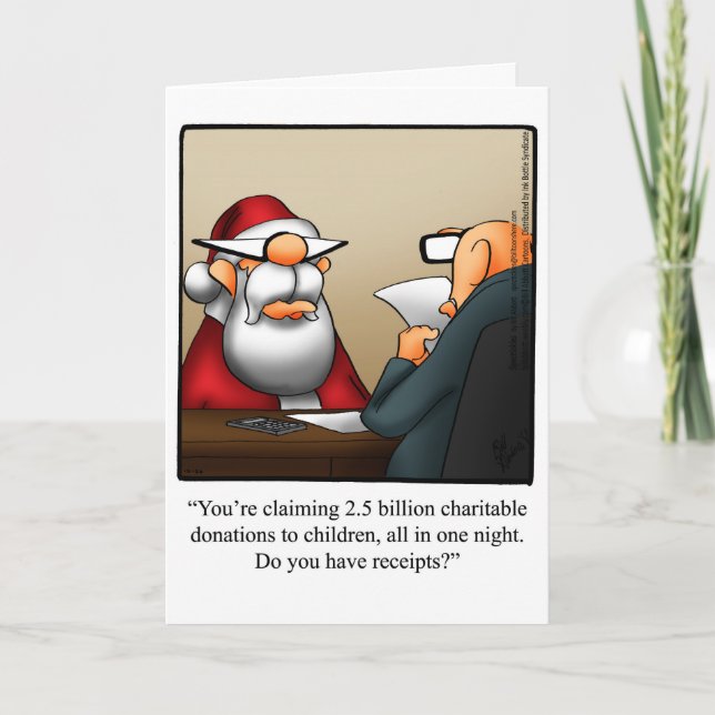 Carte de voeux pour Humour de Noël amusant (Devant)