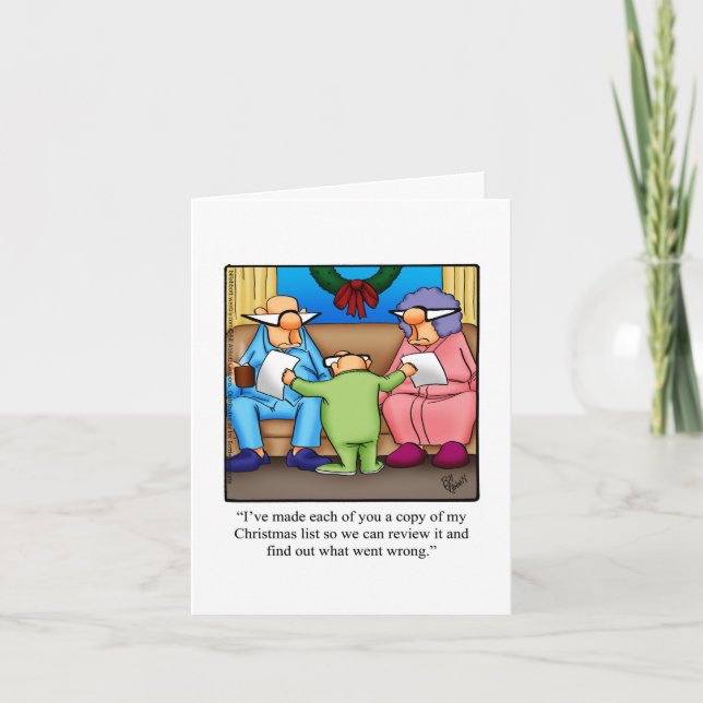 Carte de voeux pour Humour de Noël amusant (Devant)