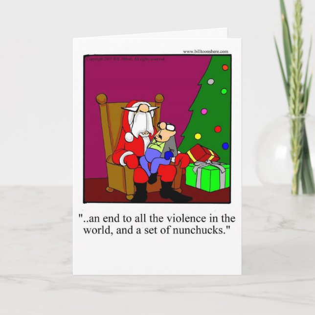 Carte de voeux pour Humour de Noël amusant (Devant)