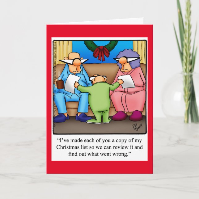 Carte de voeux pour Humour de Noël amusant (Devant)