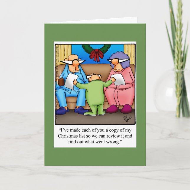 Carte de voeux pour Humour de Noël amusant (Devant)