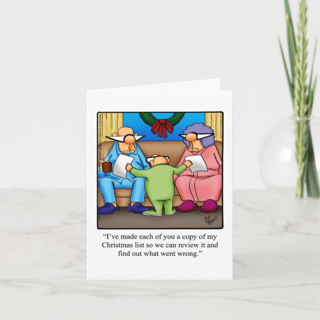 Carte de voeux pour Humour de Noël amusant (Devant)