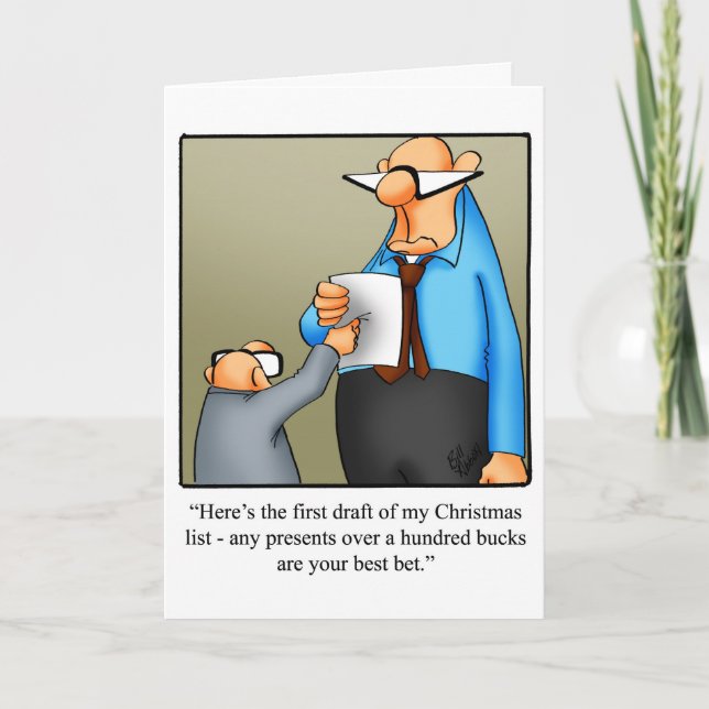 Carte de voeux pour Humour de Noël amusant (Devant)