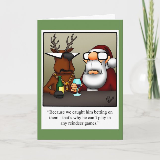 Carte de voeux pour Humour de Noël amusant (Devant)