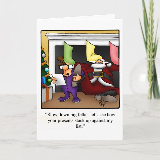 Carte de voeux pour Humour de Noël amusant (Devant)
