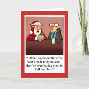Carte de voeux pour Humour de Noël amusant
