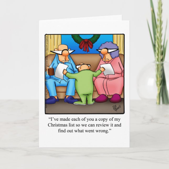 Carte de voeux pour Humour de Noël amusant (Devant)