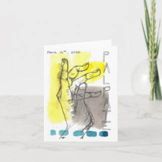 Carte de voeux pour la couleur de l'eau et l'encre