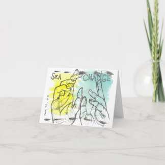 Carte de voeux pour la couleur de l'eau et l'encre