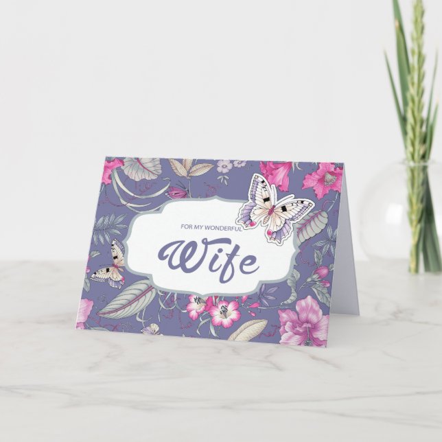 Carte de voeux pour la femme lors de la fête des m (Devant)