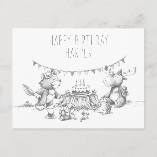 Carte de vœux pour la fête d'anniversaire de Lil W (Devant)