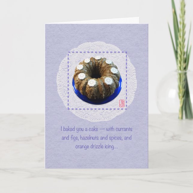 Carte de vœux pour la fête des mères Bundt Cake (Devant)