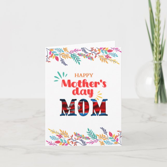 Carte de voeux pour la fête des mères "Maman de Co (Devant)