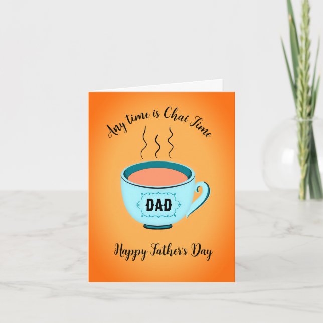 Carte de voeux pour la fête des pères de Chai Time (Devant)