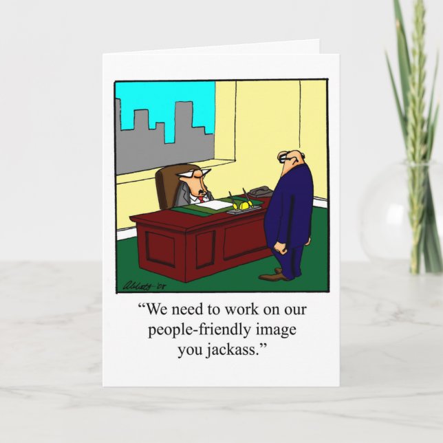 Carte de voeux pour la journée des boss de Funny N (Devant)