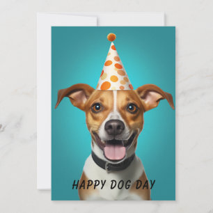 Carte de vœux pour la journée du chien – Drôle pou
