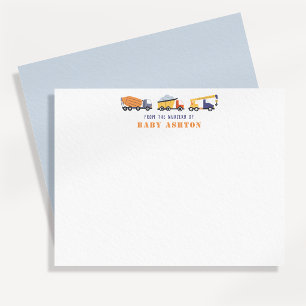 Carte de vœux pour la nurserie des camions de cons