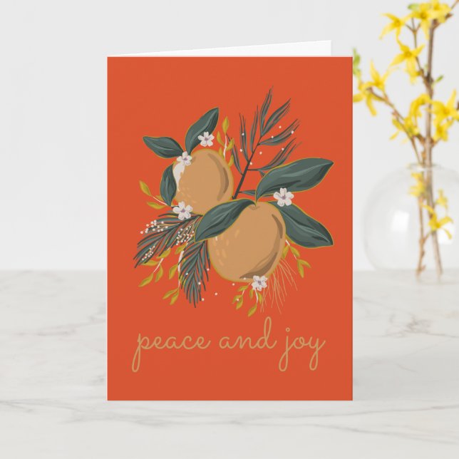 Carte de voeux pour la paix et la joie (Fleur jaune)