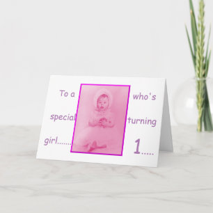 Carte de voeux pour la première fille d'anniversai